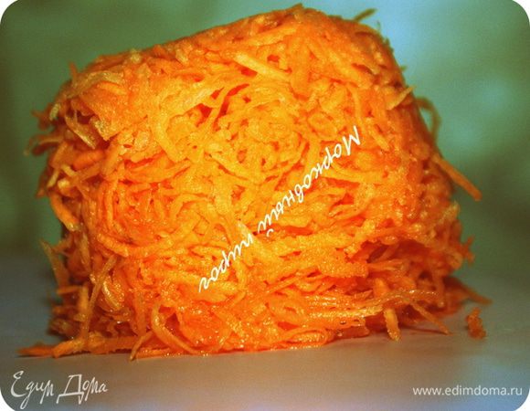 Морковь трем на мелкой терке