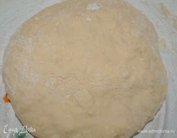 замесить однородное тесто, накрыть салфеткой и поставить в холодильник на 1 час минимум.