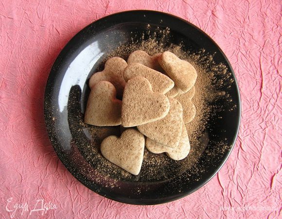 Выпекать при 160-170*С 12-15 минут. При подаче можно посыпать какао.