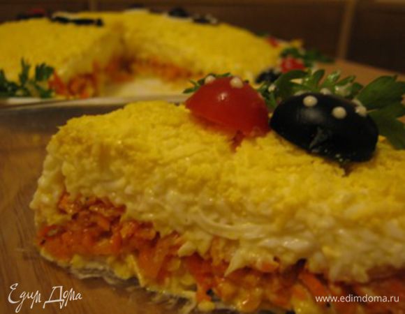 Вот такой торт получился в разрезе! Приятного аппетита!