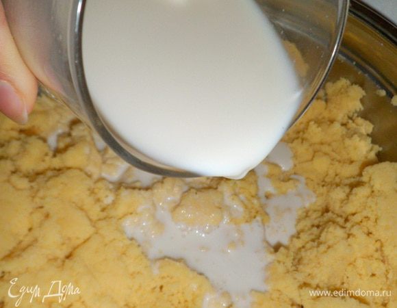 После в 1 стакане теплого молока развести дрожжи, соль. Добавить к тесту, перемешать, оставить на 1 час.