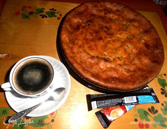 Пирог немного осядет-так и должно быть!