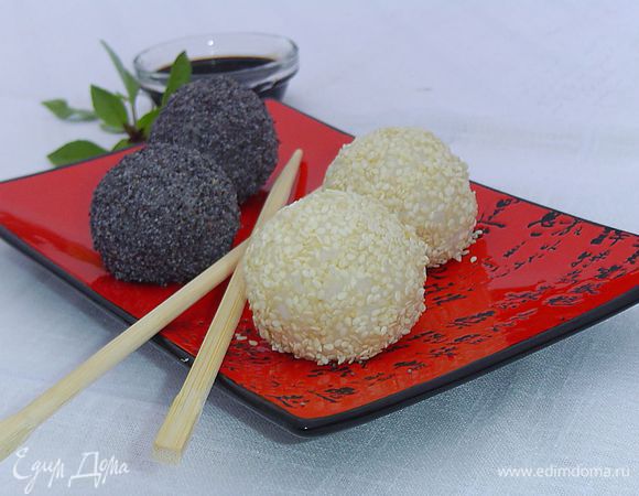 Подаем с соевым соусом.