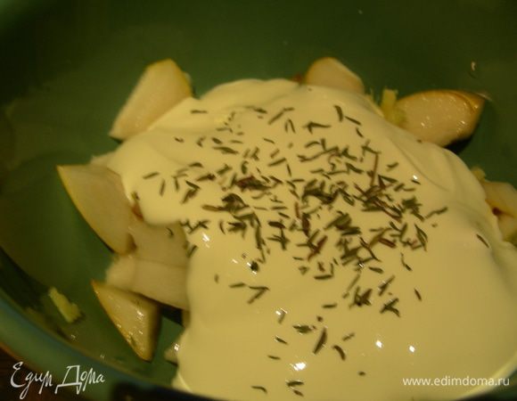 Добавляем крем-чиз, тимьян, перемешиваем. 
