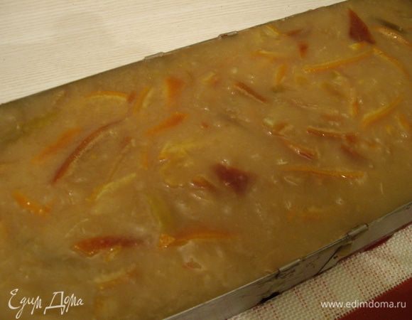 На сливки выложила яблочно-апельсиновый соус.Охладила..