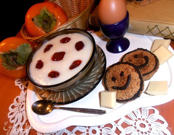 Можно предложить такое полезное печенье к домашнему молочному кисельку(http://www.edimdoma.ru/retsepty/48669-kisel-molochnyy-nazad-v-sssr)