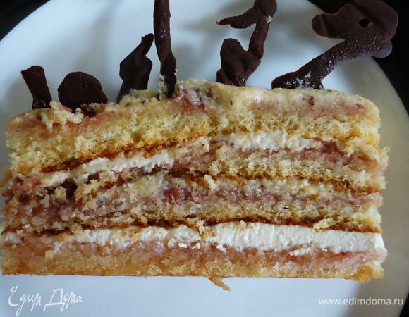 И вот корявенький разрез уже наутро... Хммм, ну просто поверьте что он очень-очень вкусный=)))