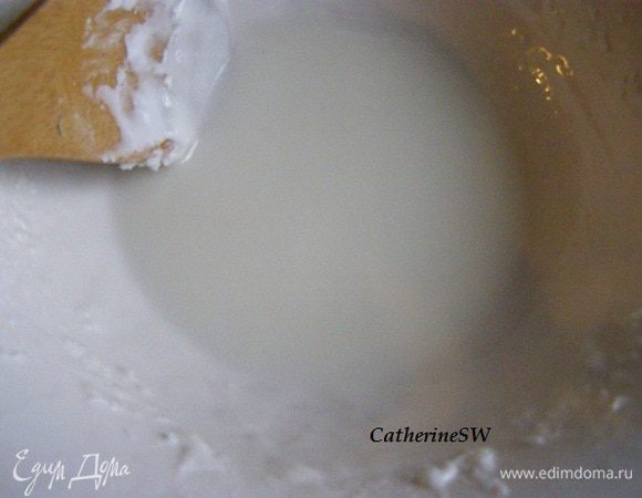 При необходимости разбавьте горячей водой.