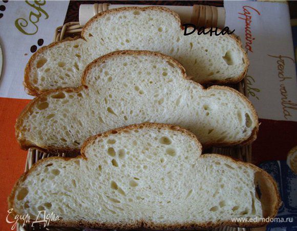 Окончательная расстойка 50 мин при +40ºС
Выпекать в увлажненной камере 23 мин при +200ºС.