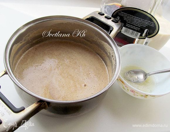 Соединить кофейную смесь с ликером и раствором желатина.
Остудить до 20 гр.