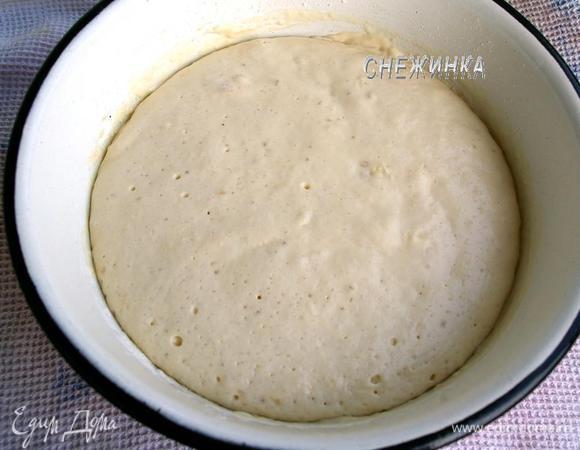 Опара должна увеличиться вдвое.