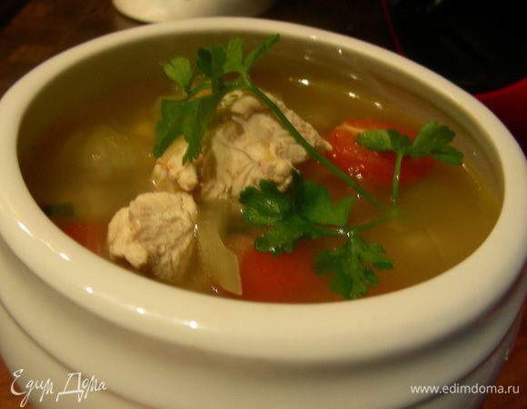 Разливаем супчик по тарелкам и подаем. Приятного аппетита))