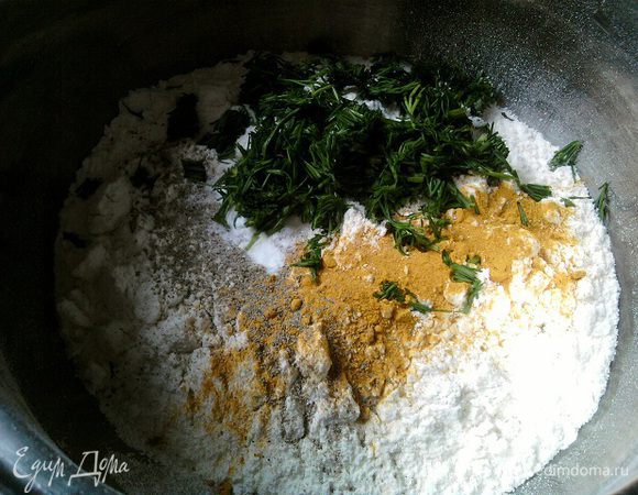 Смешать сухие ингредиенты,