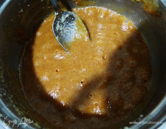 Потом - темно-коричневого. Это знак:-) Ириски нужно снимать и...