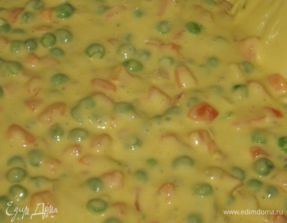 Добавить овощи и еще раз всё перемешать