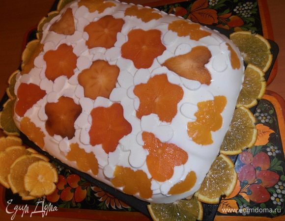 Торт получается большой и на всех хватит!