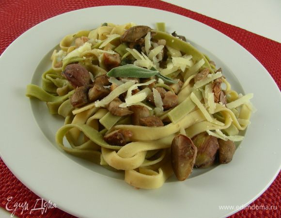 Подаем сразу же, посыпав пармезаном. Приятного аппетита))