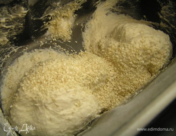 После звукового сигнала добавить кунжут.