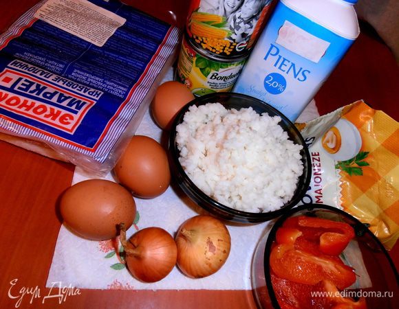 Продукты... Сыр для основы придумала уже в процессе готовки.