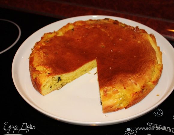 Пирог готов. Кушать теплым! Очень вкусно!