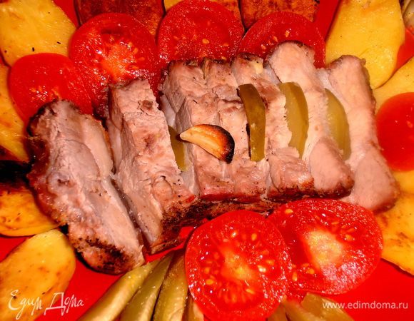 Остальную мякоть нарезаем на порционные куски.