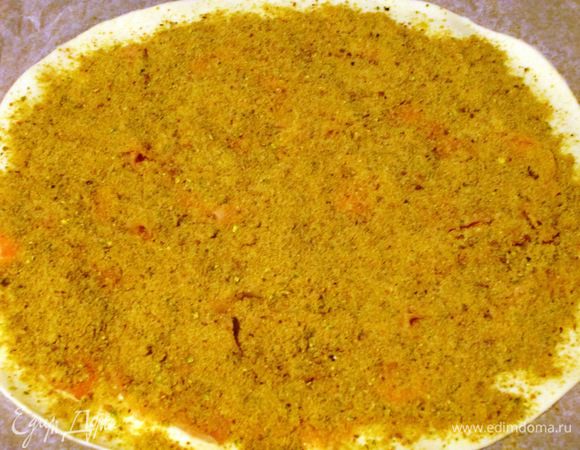 ......затем фисташковую массу.