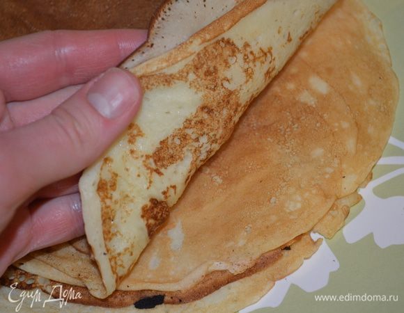 получается примерно 10 блинов с 0,5 литра молока...