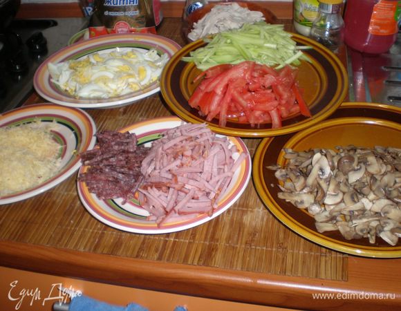 нарезаем все соломкой