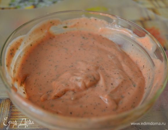 Для соуса: смешать все ингредиенты.