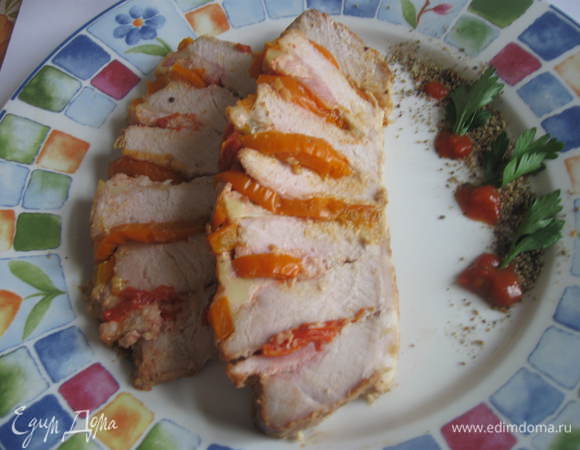 Хорошо подать  томатный или брусничный соус.
Приятного аппетита! 
