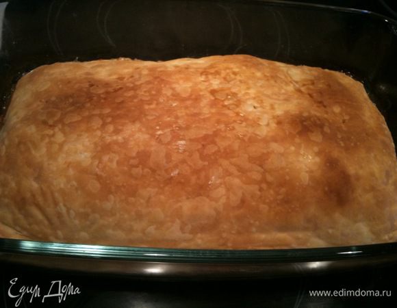 Вот такой пирог я достала в конце выпечки...