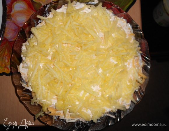 3-й слой яблоко ( на терку )