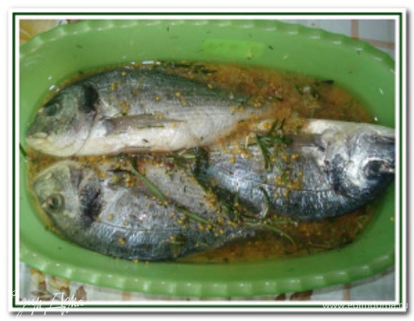 Выложить рыбу в маринад и оставить на час, периодически переворачивая (примерно через 15 минут).