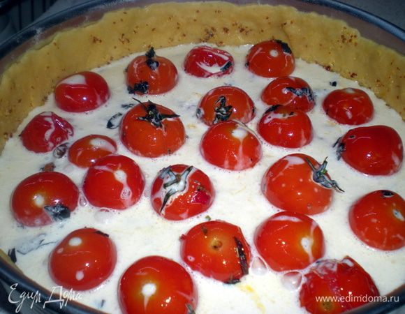 Залить сливочной смесью.