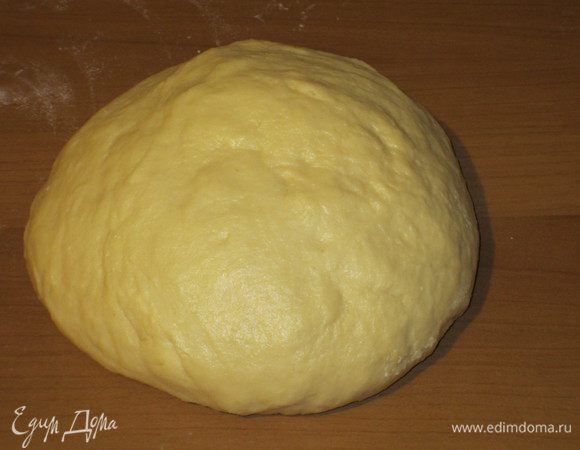 Постепенно ввести муку и замесить тесто (не менее 10 минут).