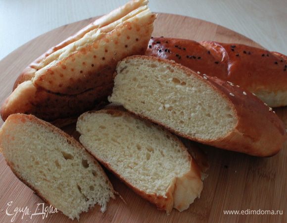 И еще разрезы и дно батона, в мелкую точку))