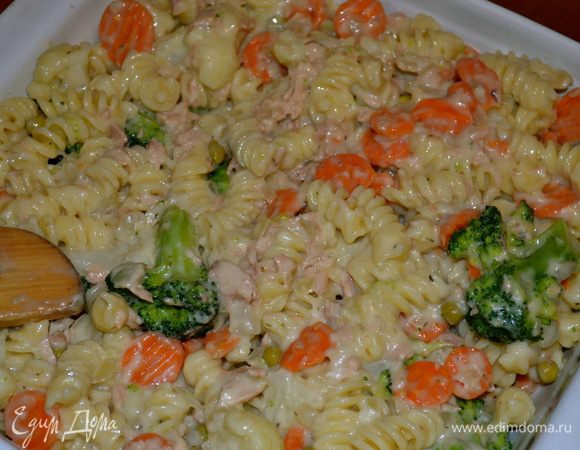 Как следует все перемешиваем и выкладываем в форму для запекания.