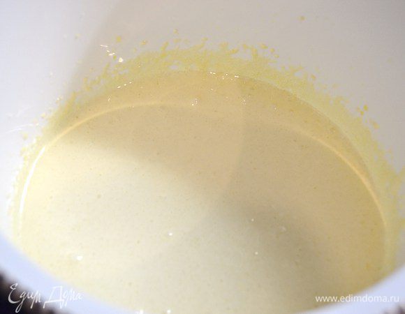 Взбить в течении 7 мин.