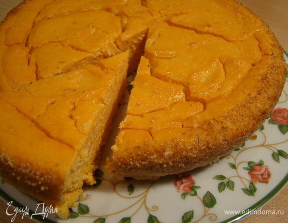 Духовка на 170"С, выпекать 50-60 мин, полностью охладить, оставить на пару часов в холодильнике - так вы легко разрежете творожное суфле. Приятного аппетита!