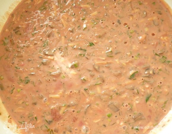 Хорошо перемешать и поставить в холодильник на 30-40 минут.