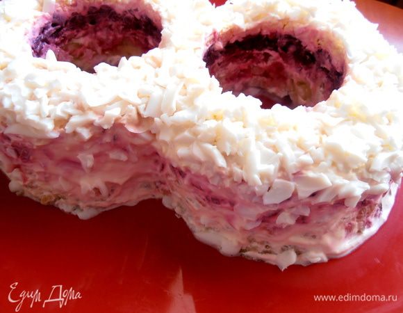 И заканчиваем белками наши слои!