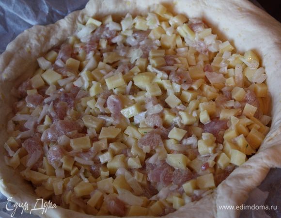 Выкладываем нашу начинку.