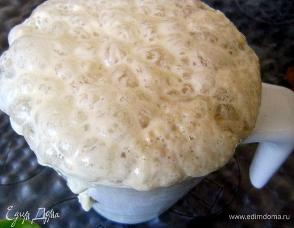 Через 30 мин опара готова!