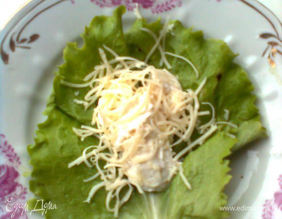 	Крем-сыр с грибами и тертым твердым сыром