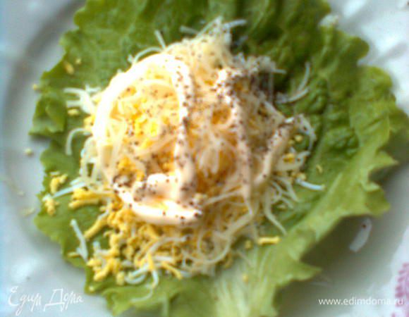 	Тертое яйцо с сыром, чесноком и майонезом