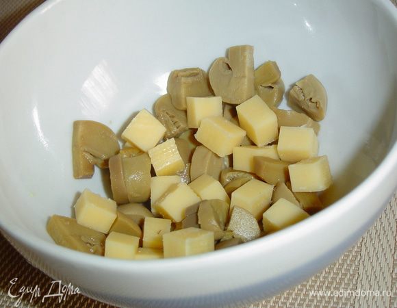 и смешиваем с грибами,