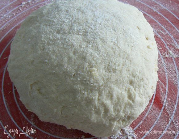 Вымесить мягкое эластичное тесто.Тесто очень податливое и приятное. Убрать в холодильник , пока готовится начинка