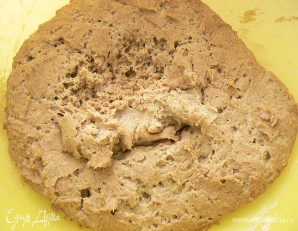 Для закваски всё смешать, накрыть  и оставить на 14-16 часов при комнатной температуре(на ночь)