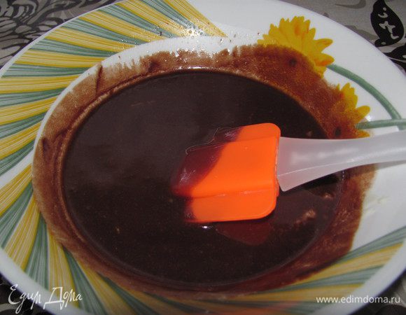 растапливаем шоколад с маслом