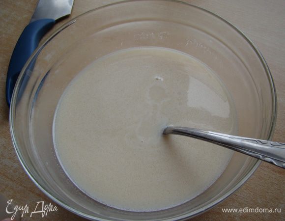 Подогреть пахту до 35-40"С